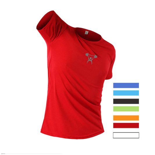 Men's Training Clothes, Quick-Drying Short-Sleeved T-Shirts, Gym Comfortable Mesh Fabric, Multiple Colors Available, Running Sports Preferred Marathon Clothes