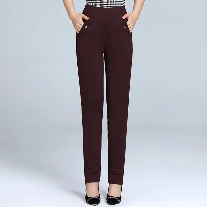 Women Pants 2023 Spring Fall  Straight Pants Slim Casual Female Stretch Trousers black fashion Jeans office Trousers  joggers