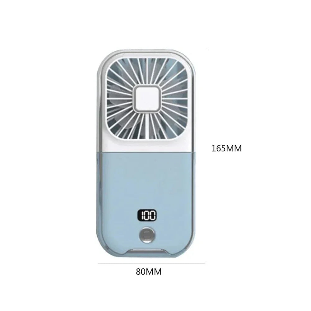 Xiaomi 2025 Folding Handheld Fan 3000mah USB Charging Digital Display Outdoor Mini Neck Hanging For Sport Outdoor