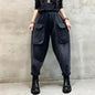 Jeans Woman High Waist Spring Summer Retro Embroidery Denim Trousers Ladies Elastic Waist Harem Pants Loose Jean Femme Pant 124