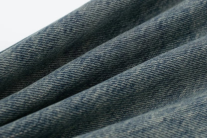 HH Female Fashion Denim Jeans Loose Solid Long Pants With Gradient All Match Streetwear Mujer Casual Baggy Chic Trousers