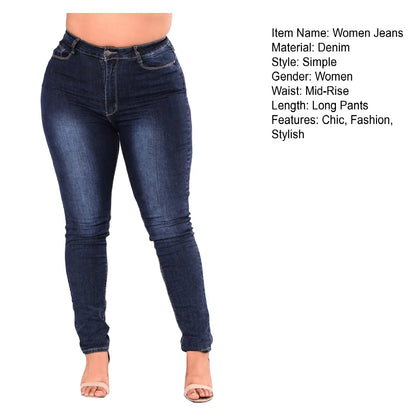 HOT Skinny Jeans Women Jogger Pants Plus Size Elastic Drawstring Elastic Waist Slim Stretch Jeans Ladies Pencil Pants