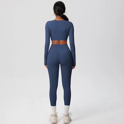 Yoga Suit Sports Set Gym Push Up Shockproof High Intensity Pilates Clothes Women Breathable Quick Drying Women's Yoga Pants