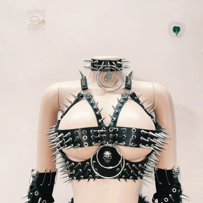 Skull top vintage tops Gothic Tank Tops Punk  Tops y2k clothes y2k crop top gothic clothes y2k top harajuku Tank Tops rivet Tops