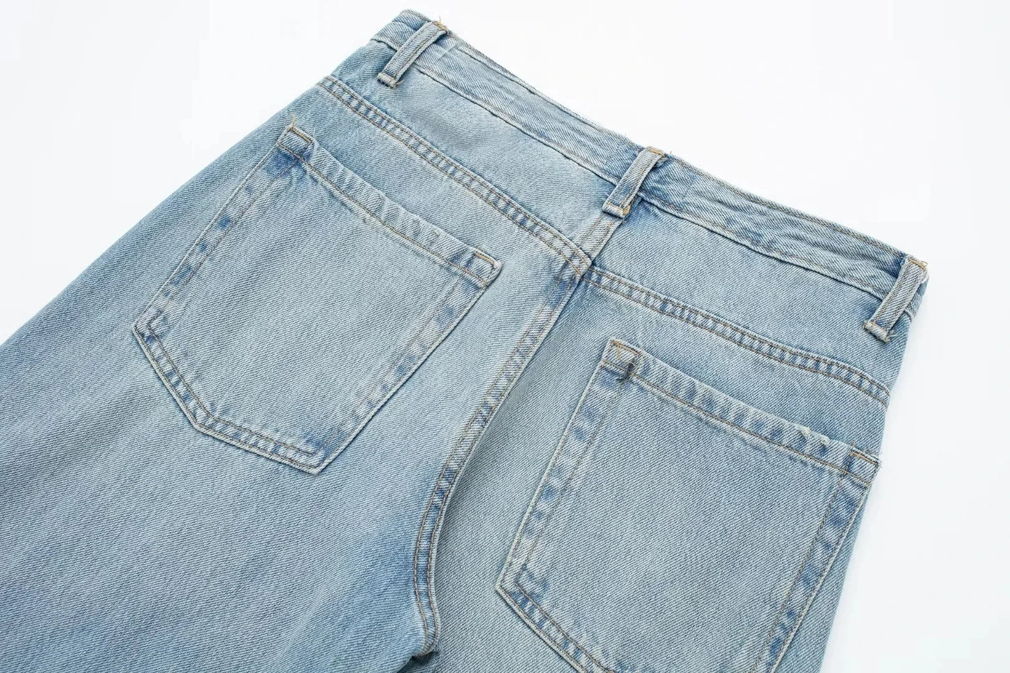 HH Jeans For Women 2023 Worn In All Seasons Denim 4 Colors Long Trousers Female Cool High Street Women's Wide Leg Pants