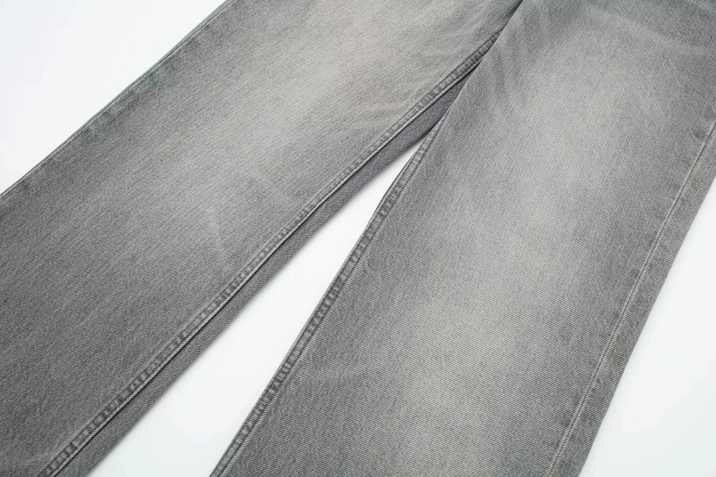 HH Female Fashion Denim Jeans Loose Solid Long Pants With Gradient All Match Streetwear Mujer Casual Baggy Chic Trousers