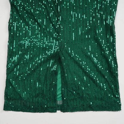 2026 New Plus Size European African Evening Dress Turkish Sequin Ruffle Long Dress Women Elegant Wedding Party Gown