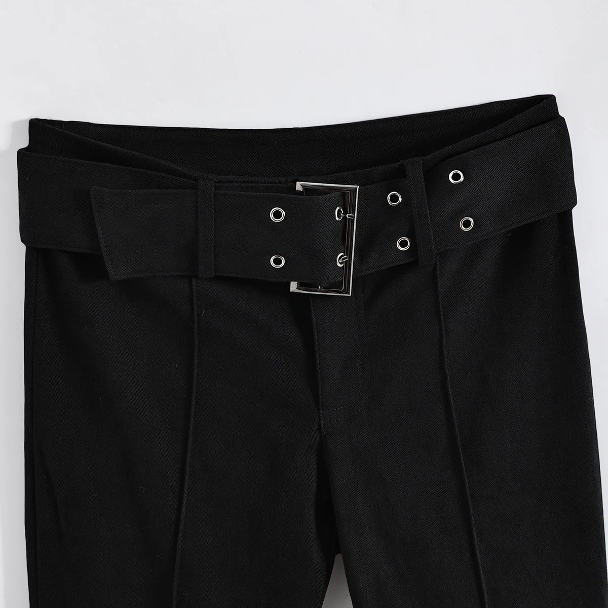 Women's Black Jeans Flare Pants Y2k Retro Emo 2000s Streetwear Fashion Trousers Harajuku Wide Yoga Pants 90s Aesthetic Clothes