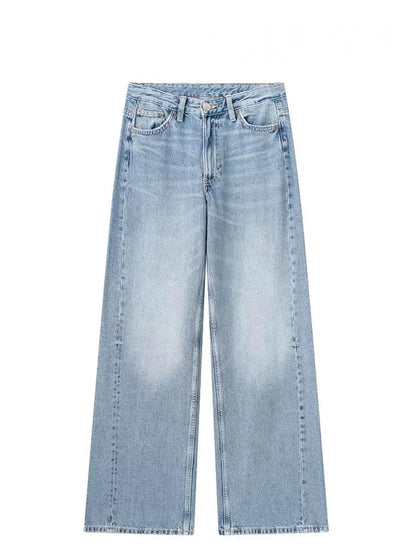 HH Jeans For Women 2023 Worn In All Seasons Denim 4 Colors Long Trousers Female Cool High Street Women's Wide Leg Pants