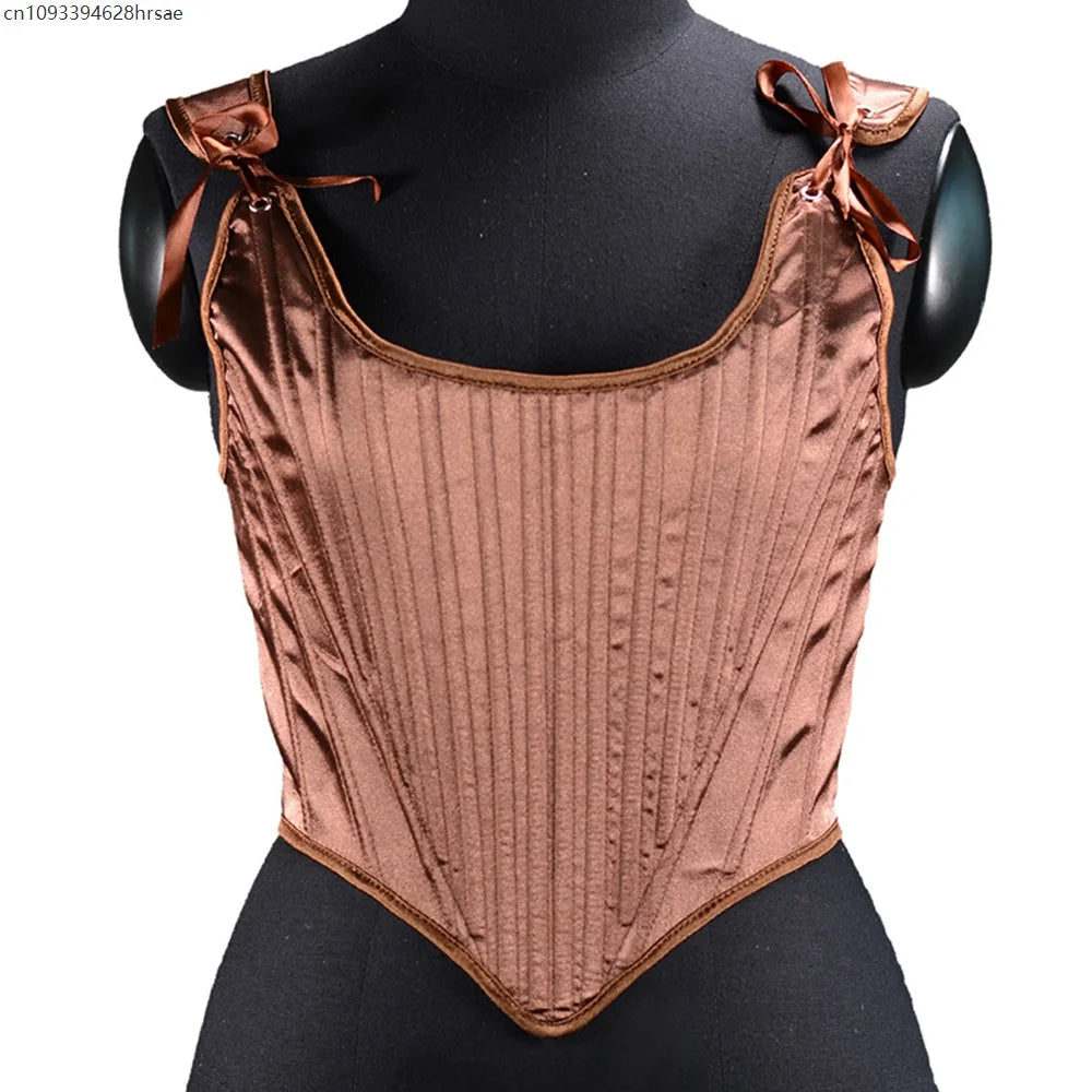 Corset Tops for Women Renaissance Boned Overbust Bustier Corset Top