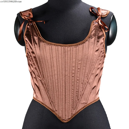 Corset Tops for Women Renaissance Boned Overbust Bustier Corset Top