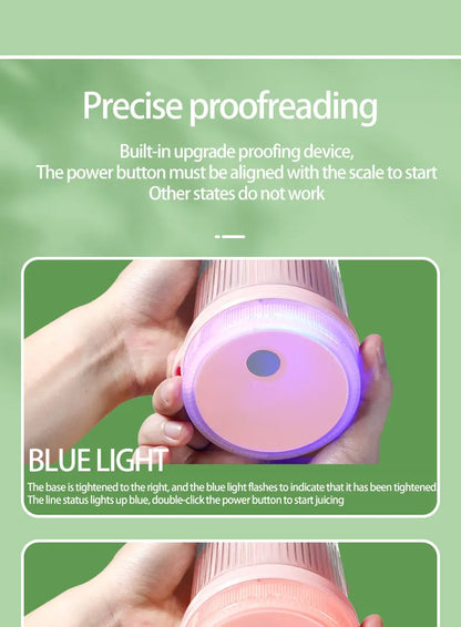 Portable Electric Juicer Cup 6 Blades USB Milkshake Blender Mini Fruit Milk Mixer Fresh Juice Sport Bottle for On-the-Go