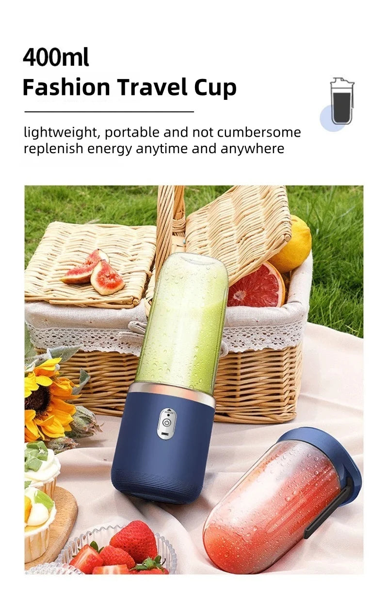 1pcs Portable Electric Juicers Sport Juice Cup Multifunction Fruit Vegetable Food Mixers Milkshake Make Blender Rechargeable