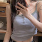 Women's Cropped Top Sexy Lace Woman Clothing Girls Tank Top Sleeveless T-Shirt Vest Female Camisole With Cups Tube Tops Bra Sale