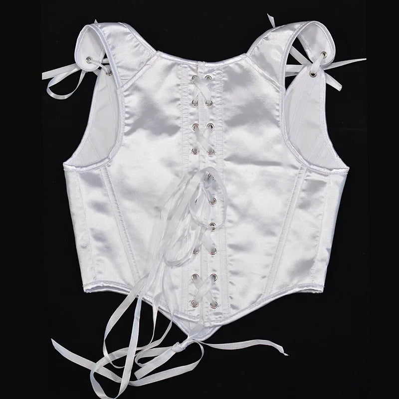 Corset Tops for Women Renaissance Boned Overbust Bustier Corset Top