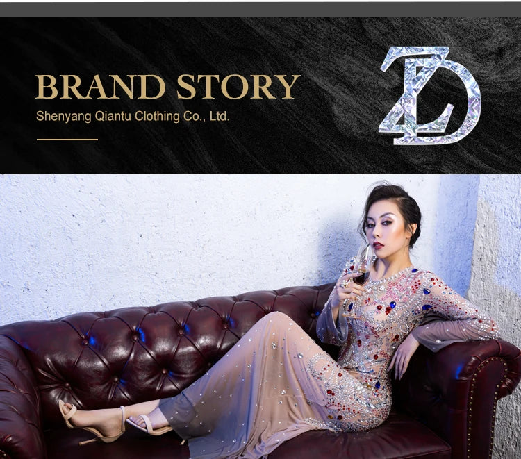 ZD Customized Prom Dresses 2025 One Shoulder Evening Dress Mother Gowns Long Sleeves Beads Crap Pleated Wedding Party Dresses