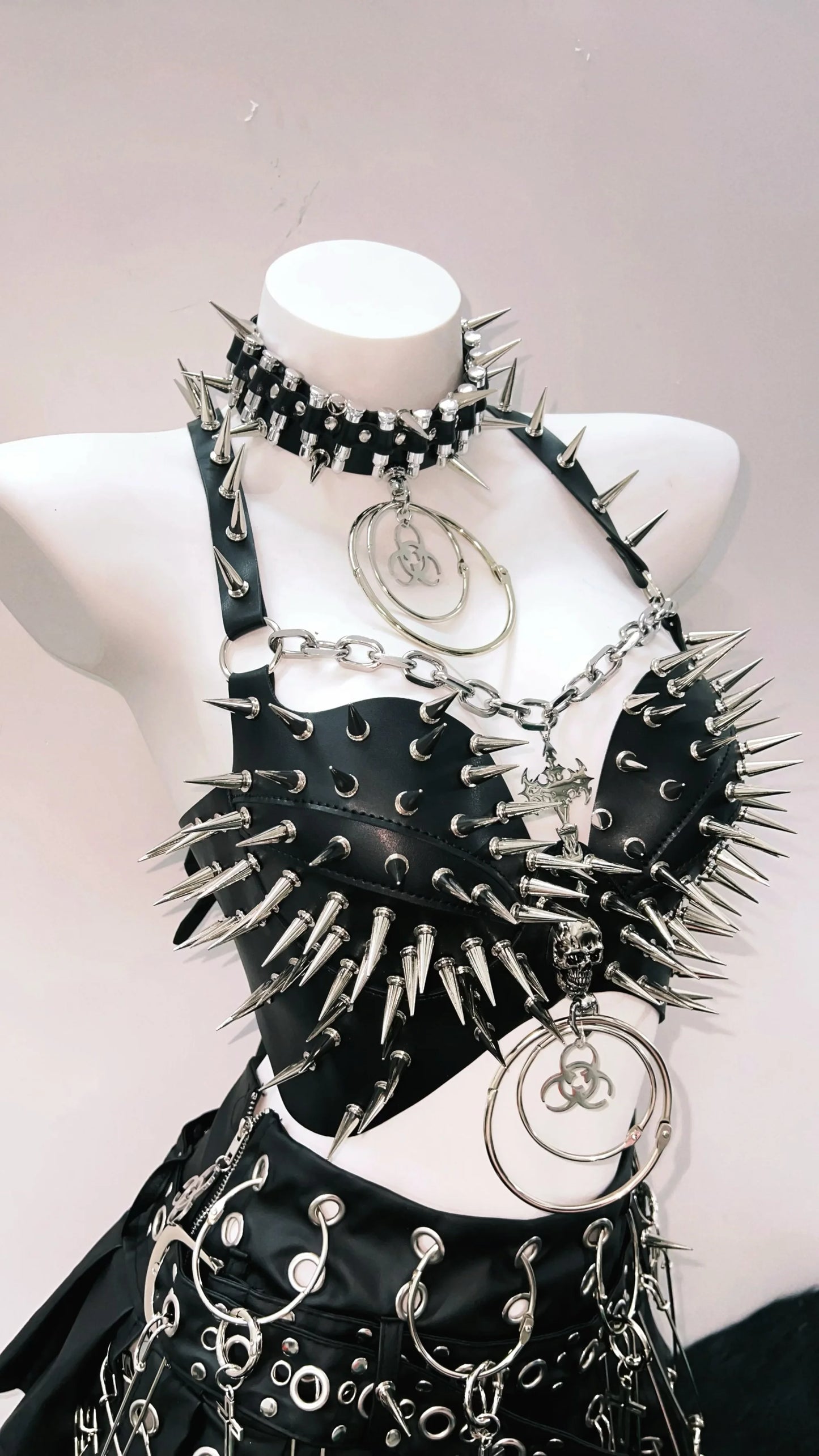 Rivet Tank Tops  Gothic Tank Tops Punk Tank Tops y2k clothes y2k crop top gothic clothes Skull top vintage tops  y2k fashion