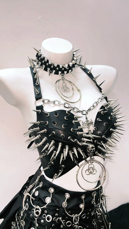 Rivet Tank Tops  Gothic Tank Tops Punk Tank Tops y2k clothes y2k crop top gothic clothes Skull top vintage tops  y2k fashion