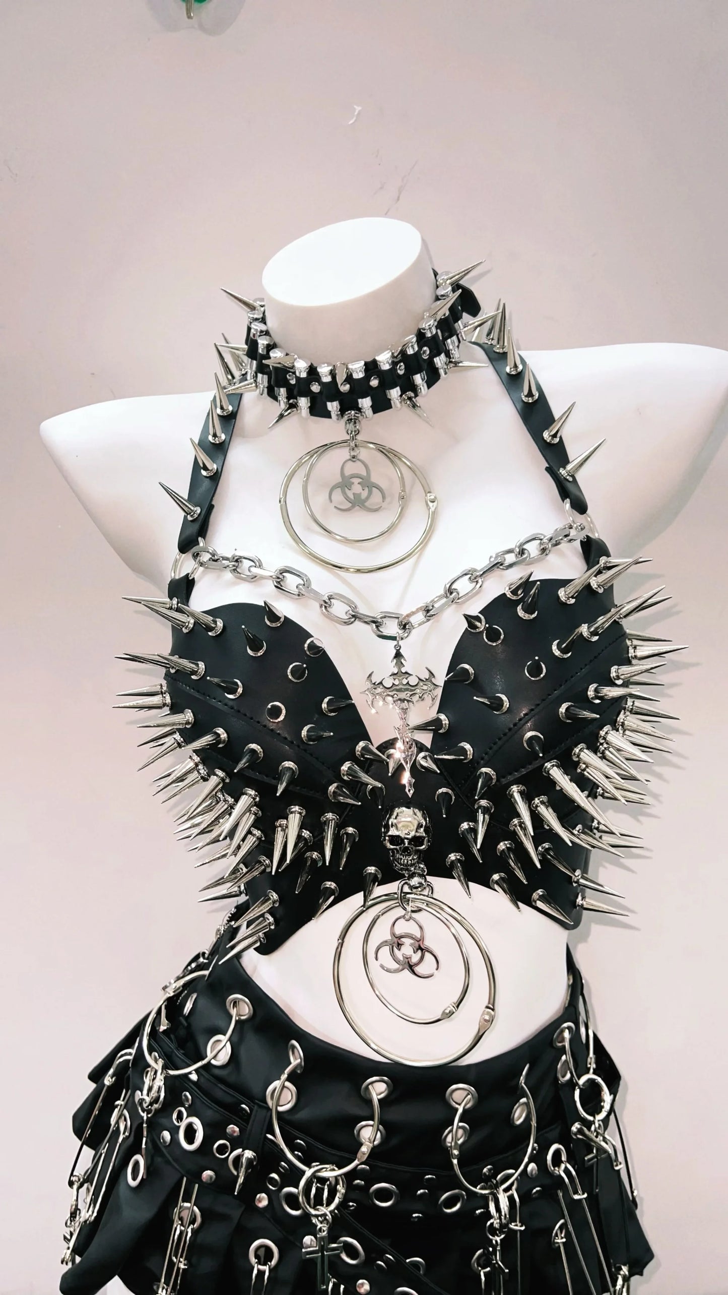 Rivet Tank Tops  Gothic Tank Tops Punk Tank Tops y2k clothes y2k crop top gothic clothes Skull top vintage tops  y2k fashion