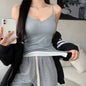 Women Winter Warm Top Thin Velvet Corset Top Solid Y2k Sleeveless Tank Tops Sleeveless Sexy Slim Fleece Corset Top Female