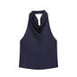 MUJER 2025 Halter Tops for Women Black Satin Backless Top Female Pink Summer Beach Top Woman off Shoulder Camisole Top Women