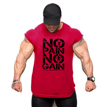 Gym Clothing Mens Bodybuilding Hooded Tank Top Cotton Sleeveless Vest Sweatshirt Fitness Workout Sportswear Tops Male Suspenders