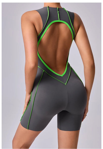 Yoga Clothes Set Workout Jumpsuits Sports Outfits Fitness Sportswear Women Tracksuit Push Up Rompers Gym Bodysuits Athletic Wear