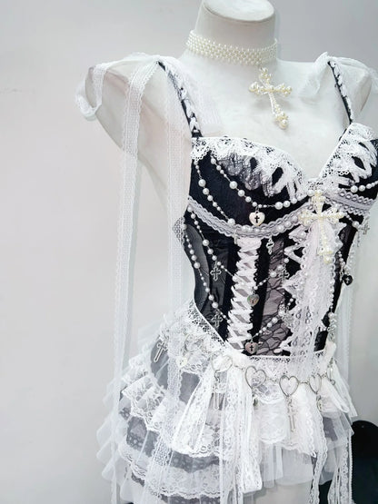 vintage tops  fairy grungey2k crop topLolitaTank Tops Kawaii Tank Tops Gothic Tank Tops gothic clothes e girl clothes Lace Tops