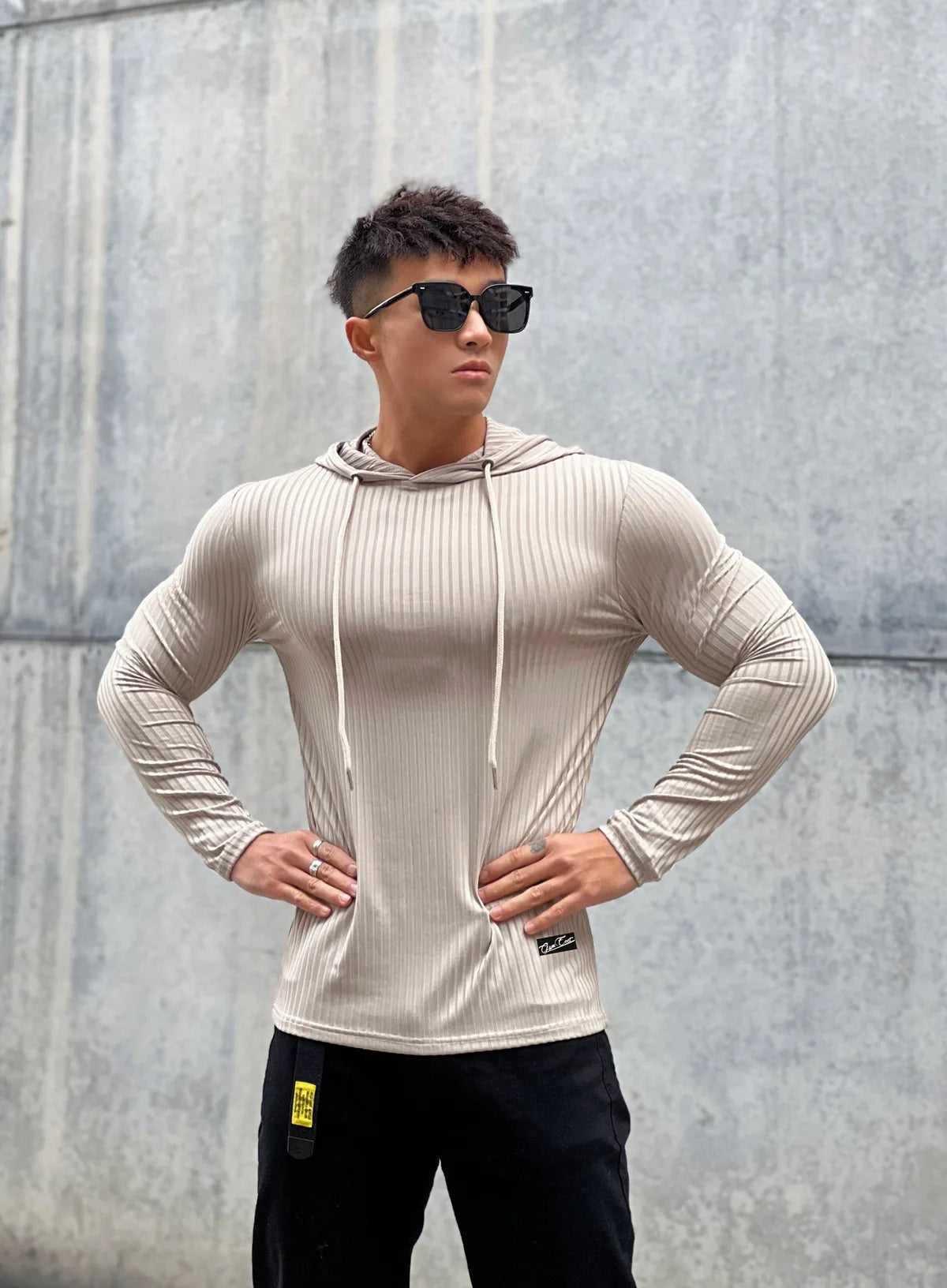 Gym Fitness T-shirt Men Casual Long Sleeve Skinny Shirt Male Bodybuilding Tees Tops Running Sports Quick Dry Training Clothing