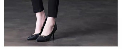 Elastic Waist Jeans Women New Fashion High-waist Stretch Pants Versatile Casual Pencil Solid-color Trousers