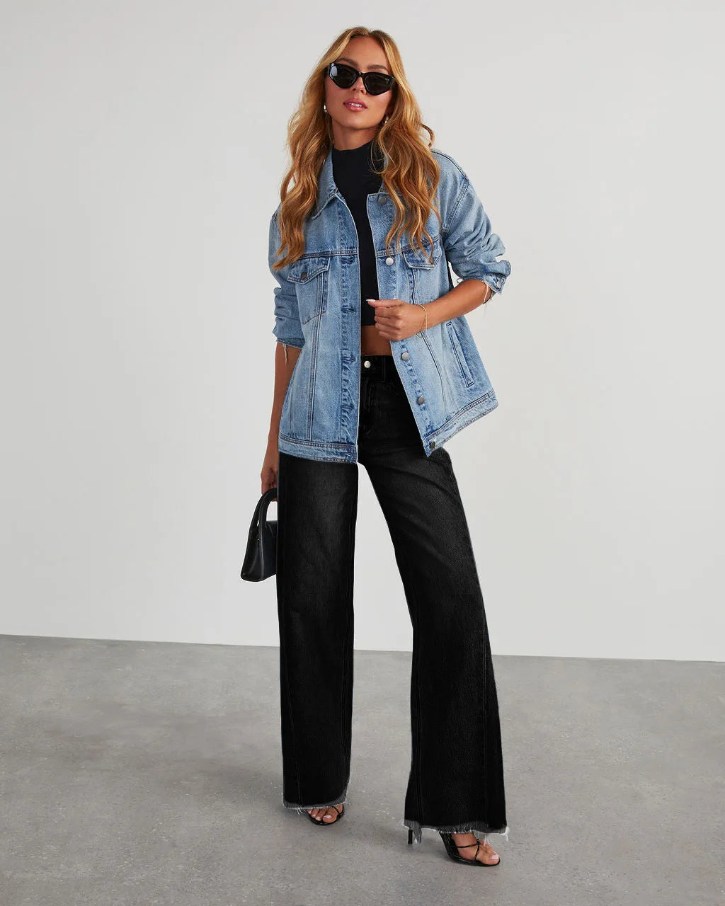 High-waisted Straight-leg Furred Jeans, Women's New Fashion High-waisted Wide-leg Pants Jeans,spring and Autumn for Women Y2k