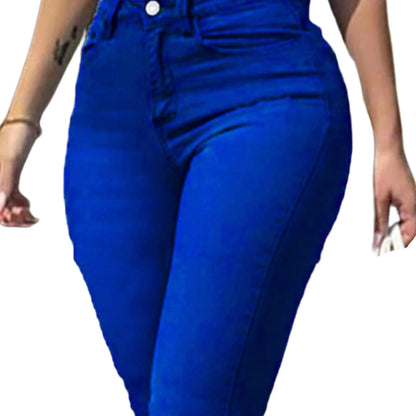 Women High Waist Jeans 2024 Spring Summer Skinny Casual Office Lady Slim Lifting Butt Denim Pencil Pants Female Elastic Trousers