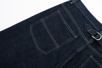 HH Women's High-Waisted Jeans Slim Trailing Trousers Rolled Leg Denim Pant Fashion Lady High Street Casual Wide-Leg Jeans