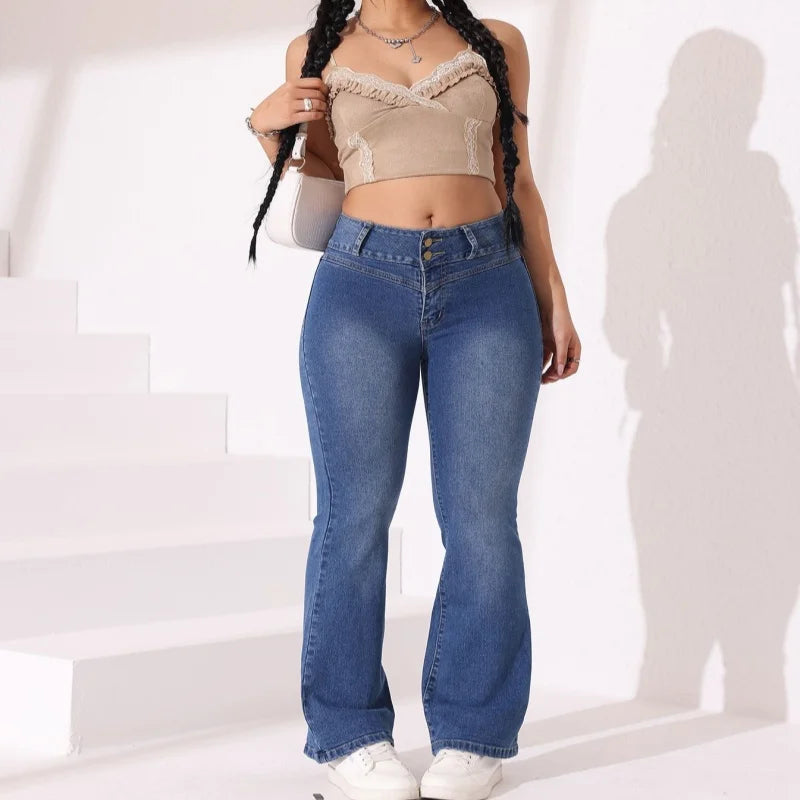 Women's Jeans Pants for Woman Shoujo Girl Style Y2k Baggy Jeans Ladies Harajuku Fashion Coquette Jean Clothing Flared Denim Pant