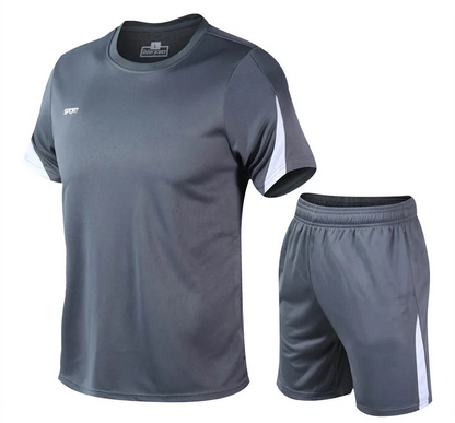 2 Piece Men's Quick Dry Gym Fitness Badminton Sports Suit Clothes Running Jogging Sportswear Workout Workout Set Sportswear