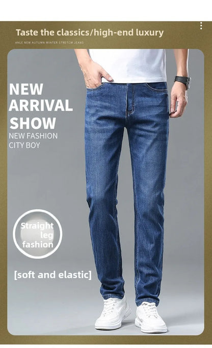 Men's New Fashion Business Jeans for Autumn and Winter  Classic Style Casual Stretch Slim Jeans  Men's Brand Jeans Jeans Pants