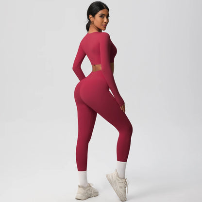 Yoga Suit Sports Set Gym Push Up Shockproof High Intensity Pilates Clothes Women Breathable Quick Drying Women's Yoga Pants