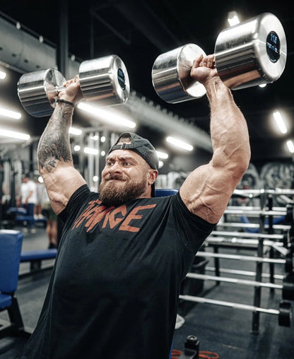 Gym Fitness Shirt Men's Running Sports Fashion Loose Oversized T-shirt Short Sleeve Cotton Summer Men's Bodybuilding Workout Top