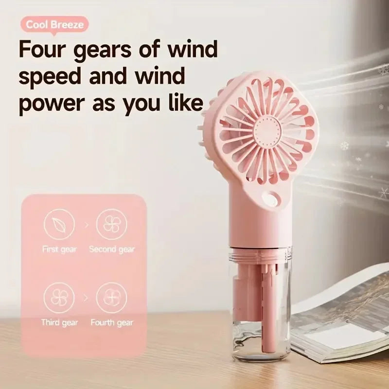 Xiaomi Summer Portable Handheld Misting Fan Operated USB Rechargeable Mini Face Steamer Fan for Sport Outdoor