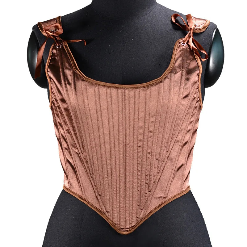Corset Tops for Women Renaissance Boned Overbust Bustier Corset Top