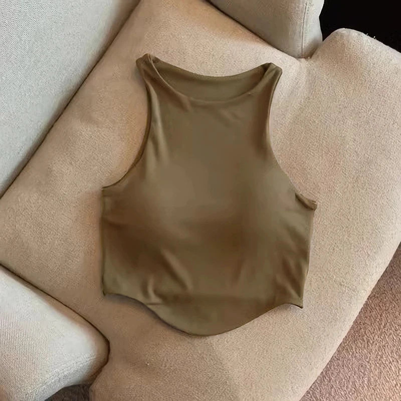 2025 Summer Women Top with Cups Comfortable U Sports Bra For Running Yoga Gym Tank Top Women's Crop Tops