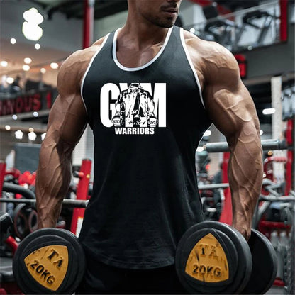 Gym Bodybuilding Workout Muscle  Breathable Sleeveless T-Shirts Mens Fitness Running Tank Tops Summer Cool Cotton Sport Singlets