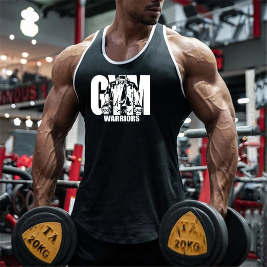 Gym Bodybuilding Workout Muscle  Breathable Sleeveless T-Shirts Mens Fitness Running Tank Tops Summer Cool Cotton Sport Singlets