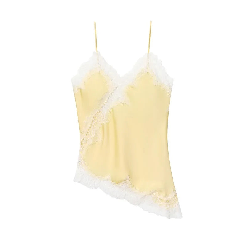 MUJER Women's Tops Black Lace Top Female Sexy Backless Tops for Women Camisole Sleeveless Tops Woman Coquette Tanks Camis Tops