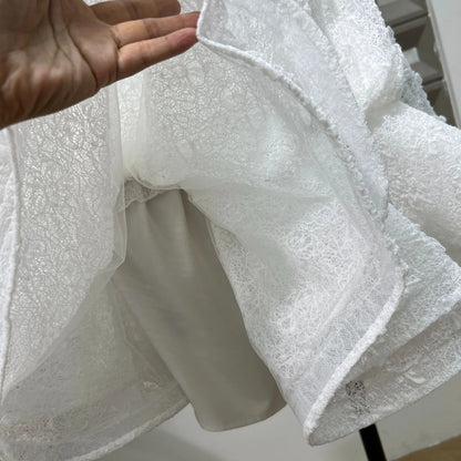 Chic Sheer Three Pieces Mini Dresses For Women Sexy O Neck Long Sleeve Tops Shorts Celebrity See Through Birthday Luxury Outfit