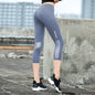 Workout Clothes Leggings Mujer Elastic High Waist Sports Leggings Women Yoga Pants Running Quick Dry Capris Crop Fitness Tight
