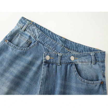 MUJER 2025 Women's Jeans Blue Baggy Jeans for Women High Waist Mom Jeans Woman Wide Leg Denim Pants Woman Jeans Summer Trousers