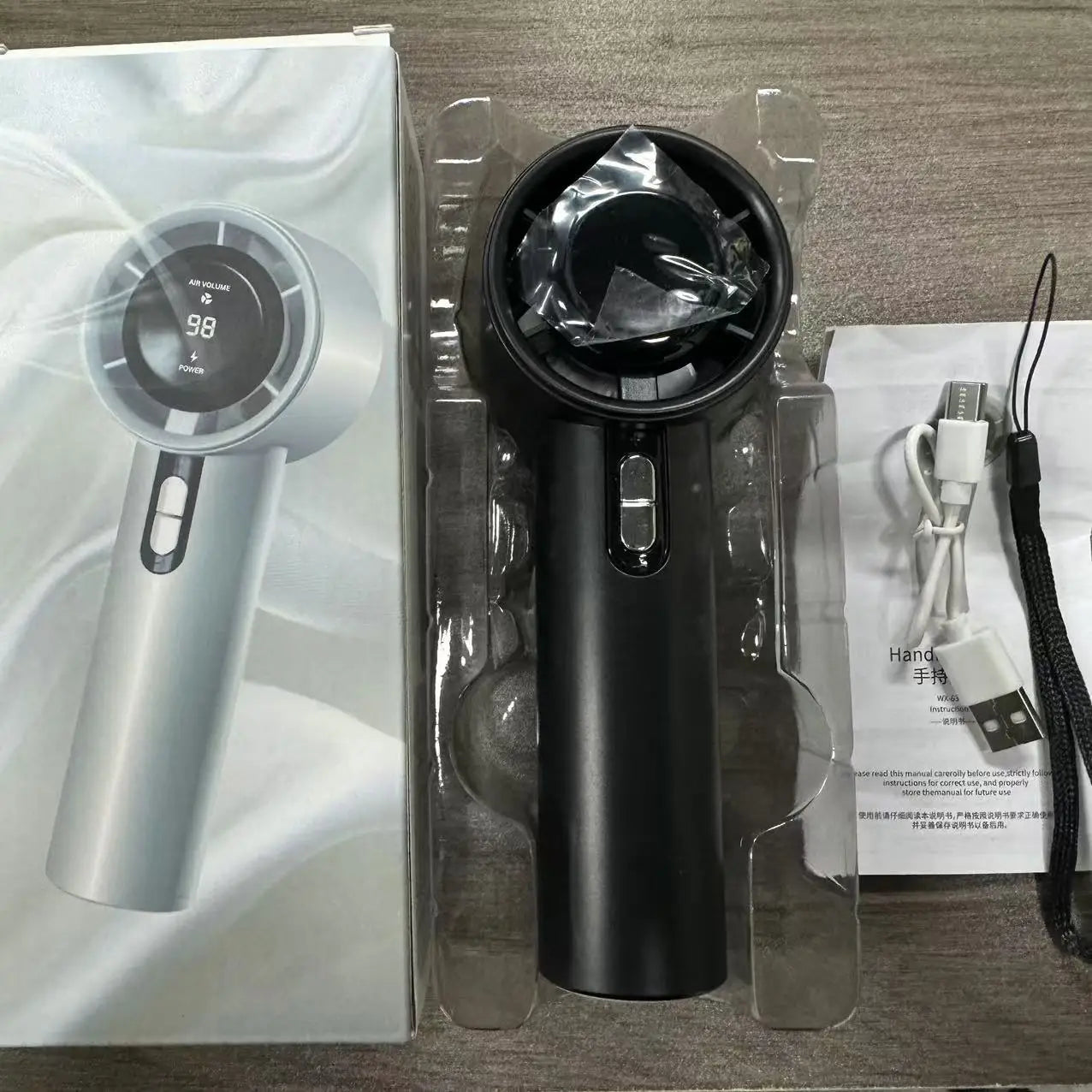 Xiaomi 2025 Handheld high-speed fan USB charging mini portable 100 speed turbo violent small fan 3000mAh For Sport