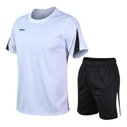 2 Piece Men's Quick Dry Gym Fitness Badminton Sports Suit Clothes Running Jogging Sportswear Workout Workout Set Sportswear