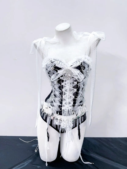 Skull top vintage tops gothic  tank tops  y2k tops y2k fashion  y2k crop top Punk Tank Tops Lace tops Cross Tops e girl clothes